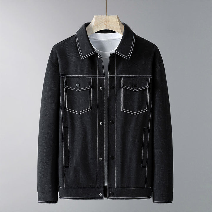 Herren Modische Denim Jacke Drune