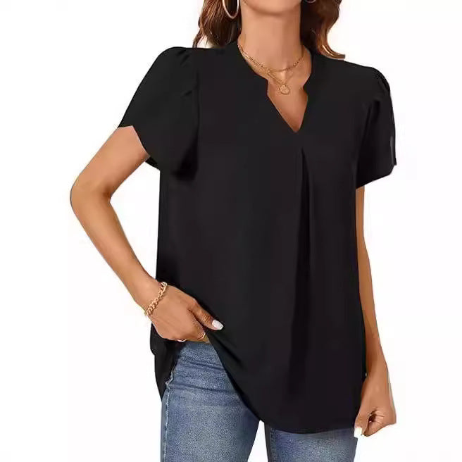 Damen Bluse mit eleganten Rüscheärmeln Drune