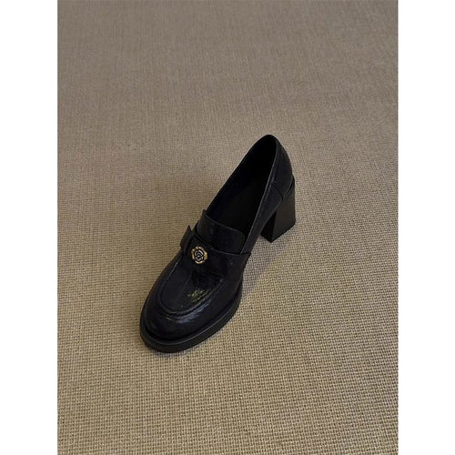 Damen Loafer mit massivem Blockabsatz und gepolstertem Komfortfußbett Drune