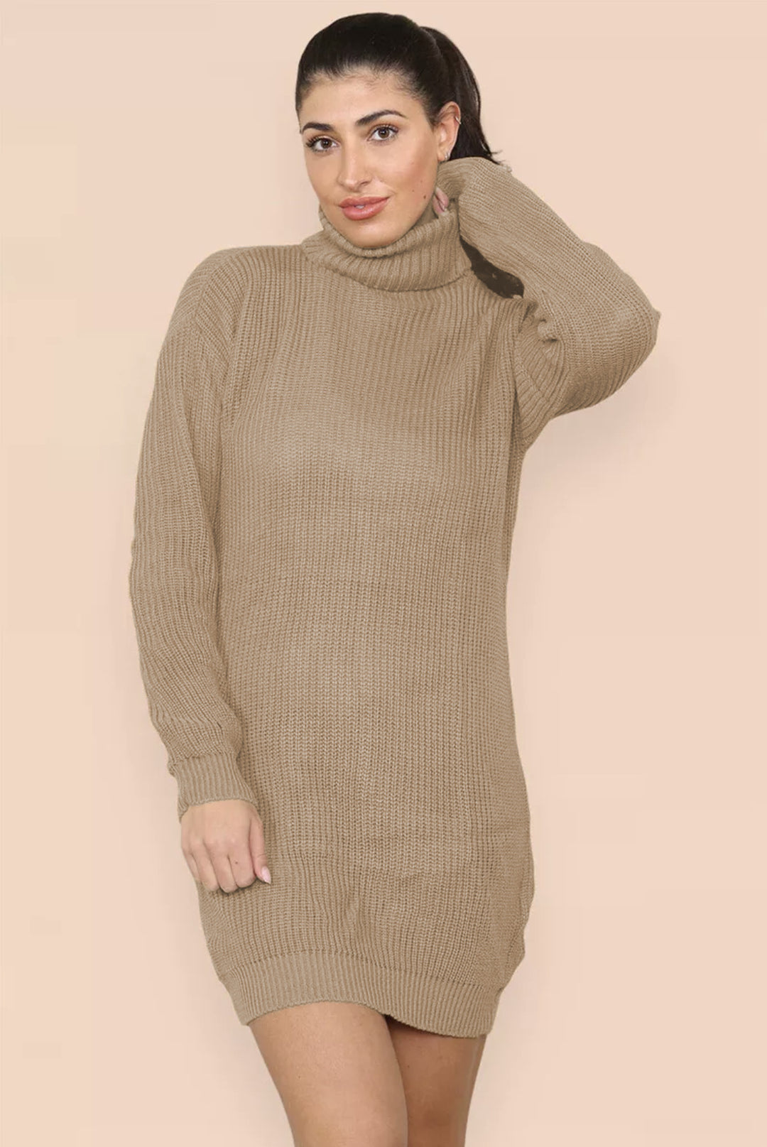 Damen Strickkleid mit kuscheligem Rollkragen und lässigem Schnitt Drune
