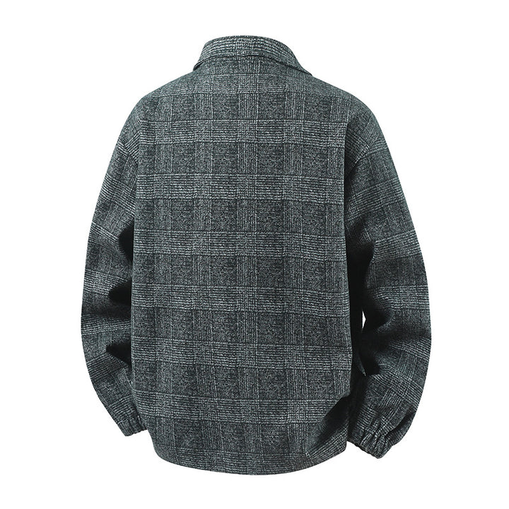 Herren Stylische Utility-Jacke mit Karomuster Drune