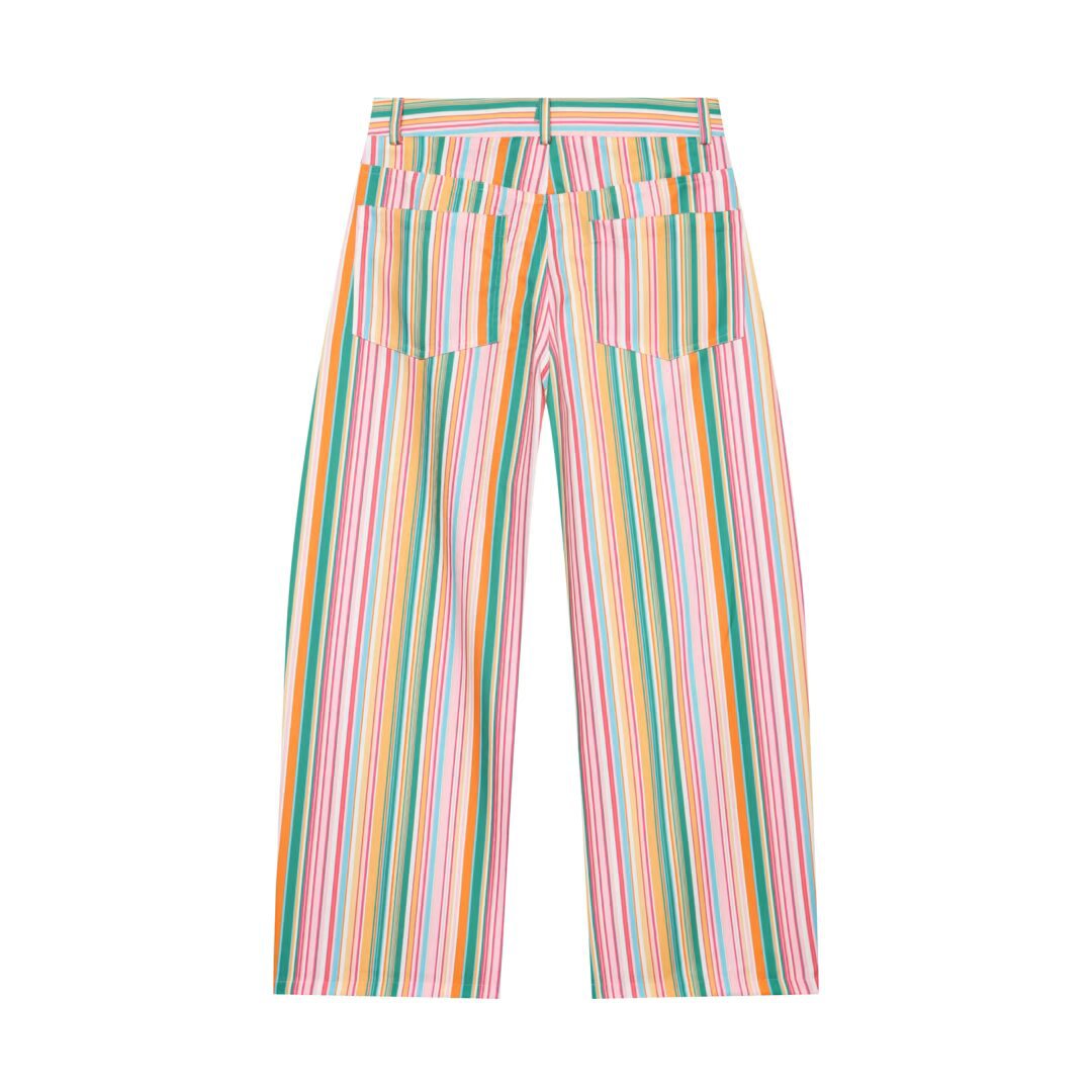 Damen Leicht fallende Palazzo-Hose mit hoher Taille und seitlichen Eingrifftaschen Drune