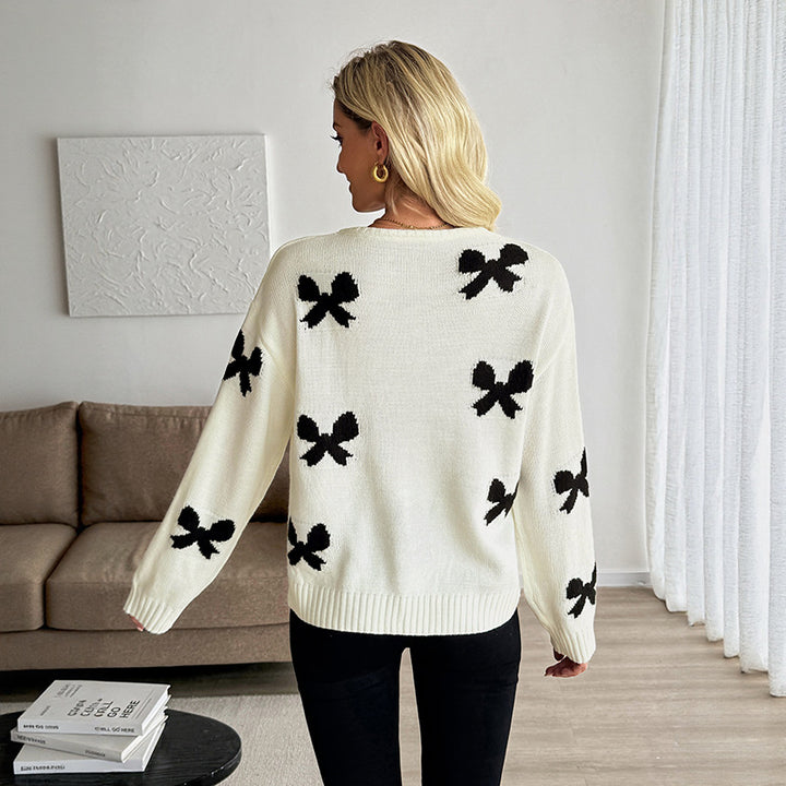 Damen Verspielter Strickpullover mit Rüschendetails Drune