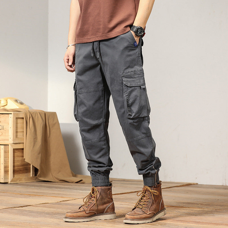 Herren Tapered-Cargo-Joggerhose mit verstärkten Kniepartien und elastischem Saum Drune