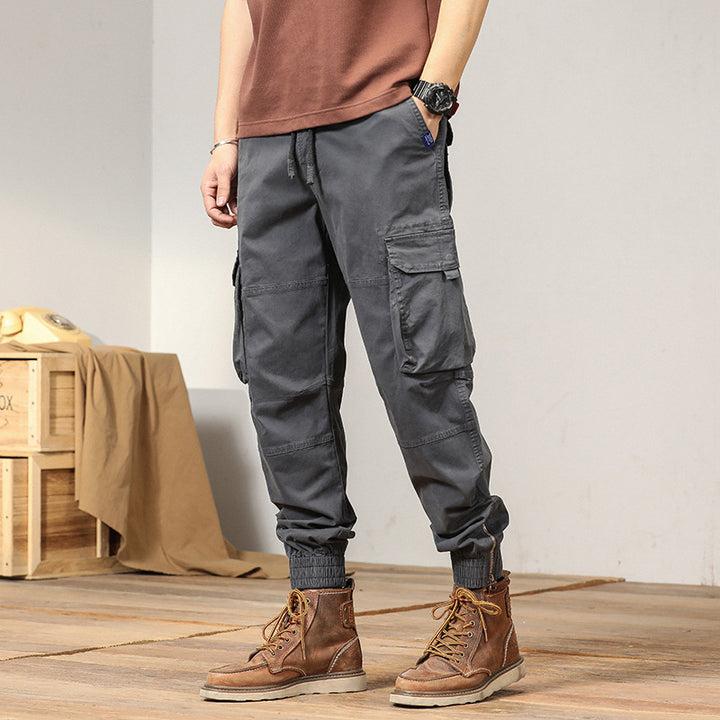 Herren Tapered-Cargo-Joggerhose mit verstärkten Kniepartien und elastischem Saum Drune