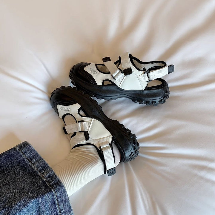 Damen Sportliche Sneakers mit praktischem Klettverschluss und stoßdämpfender Sohle Drune