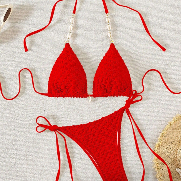 Damen Triangel-Bikini mit Muscheldetails Drune