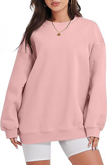 Damen nan extraweites Oversize-Sweatshirt mit überschnittener Schulter und angerautem Innenfutter Drune