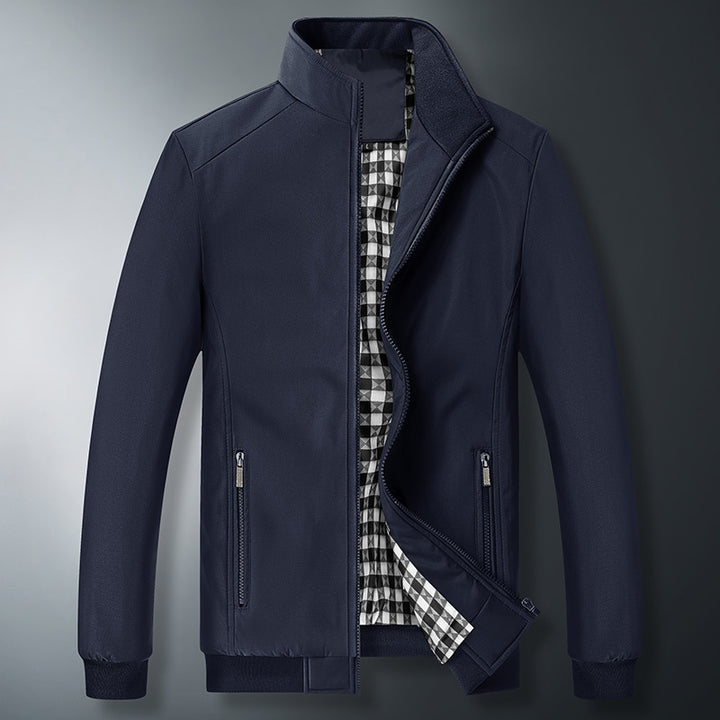 Herren Modische Windjacke mit hohem Kragen Drune