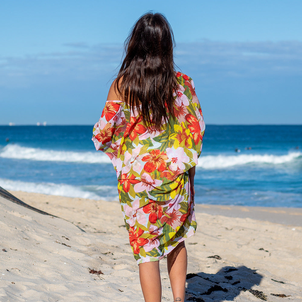 Damen Badeanzug mit modischem Cut-Out-Design und floralem Muster Drune