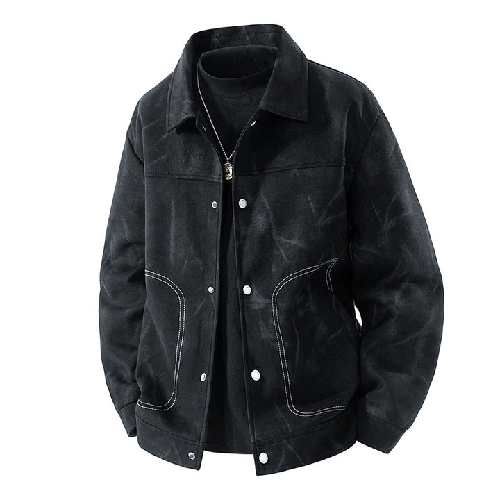 Herren Modische Jacke mit Teddyfellfutter Drune
