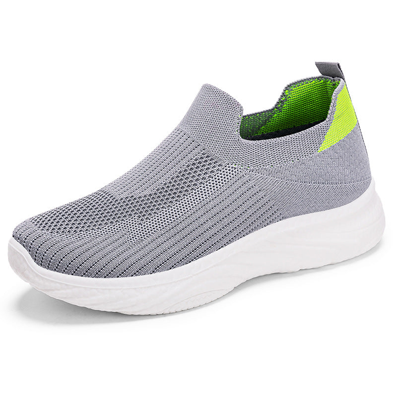 Damen nan nahtloser Strick-Slip-On Komfortwalker mit sockenähnlichem Schaft, reaktiver Memory-Fußbett-Einlage und flexibler EVA-Leichtsohle Drune