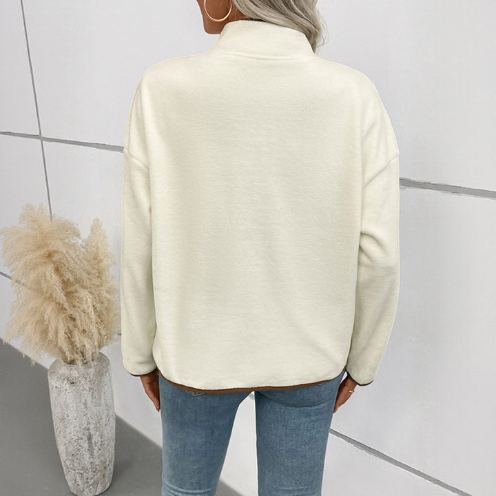 Damen Kuschelige Damenjacke mit kontrastierenden Details Drune