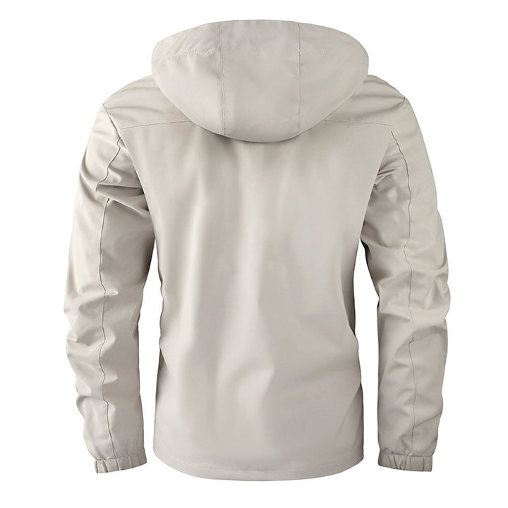 Herren nan wasserdichter Winterparka mit Teddyfutter, abnehmbarer Kunstfellkapuze und multifunktionalen Reißverschluss- und Klappentaschen Drune