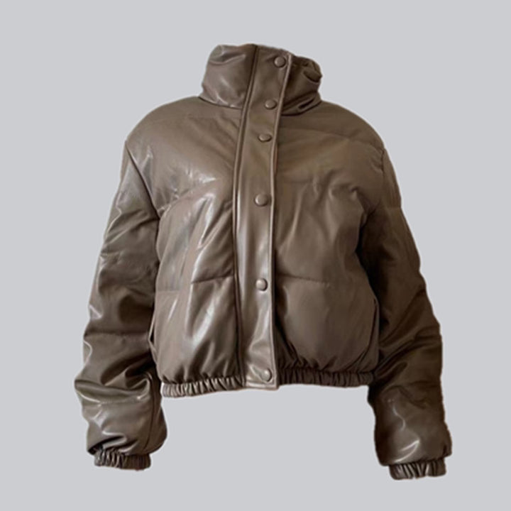 Damen Kunstleder Steppjacke Drune