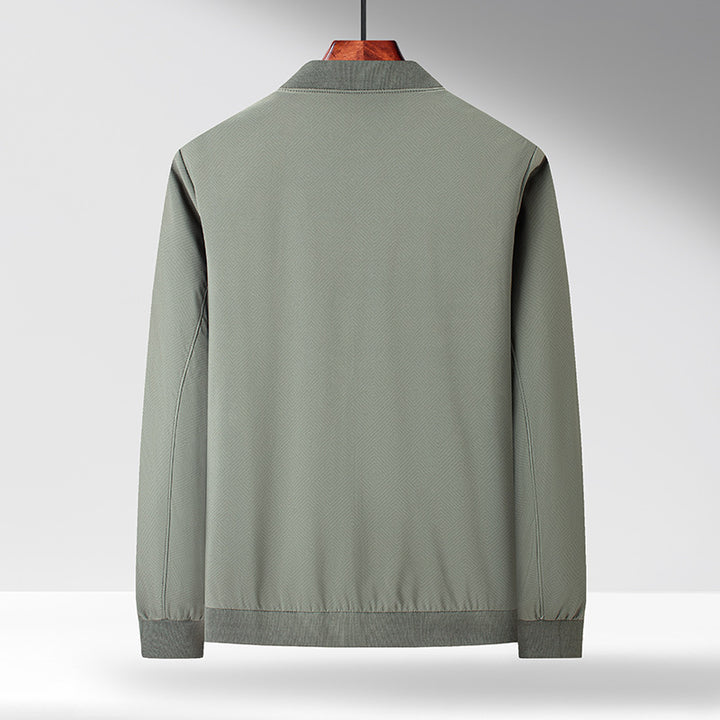 Herren elegante Übergangsjacke mit modernem Stehkragen und praktischen Reißverschlusstaschen Drune