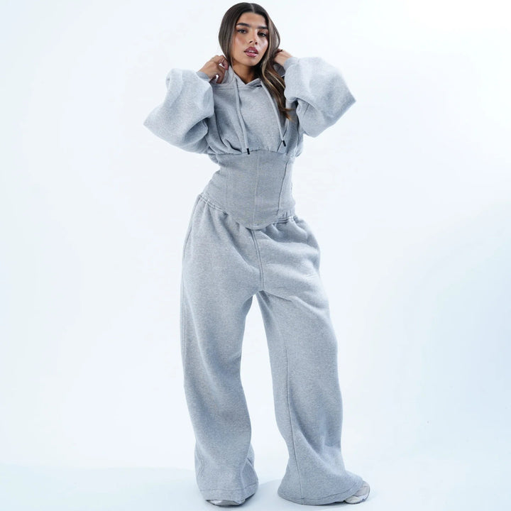 Damen lässiger Oversized Hoodie mit figurschmeichelndem Schnitt und weitem Bund Drune