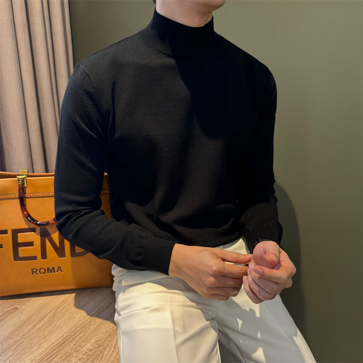 Herren Elegante Strickjacke mit V-Ausschnitt und Knopfverschluss Drune