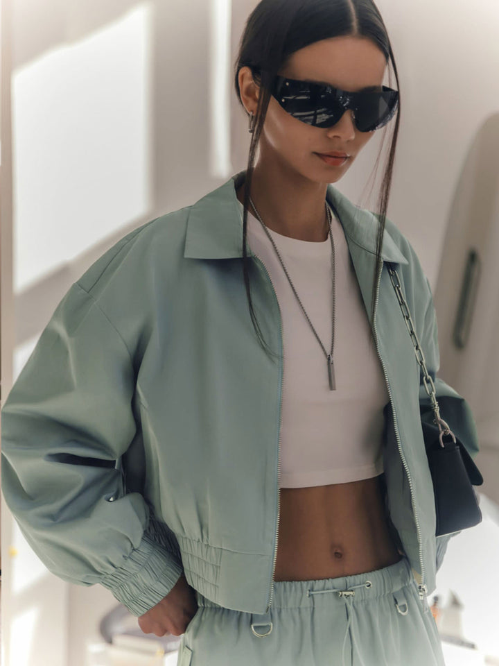 Damen Sportliche Übergangsjacke mit elastischem Bund und stylischen Details Drune