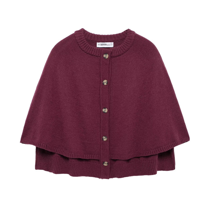 Damen Strick Poncho Drune