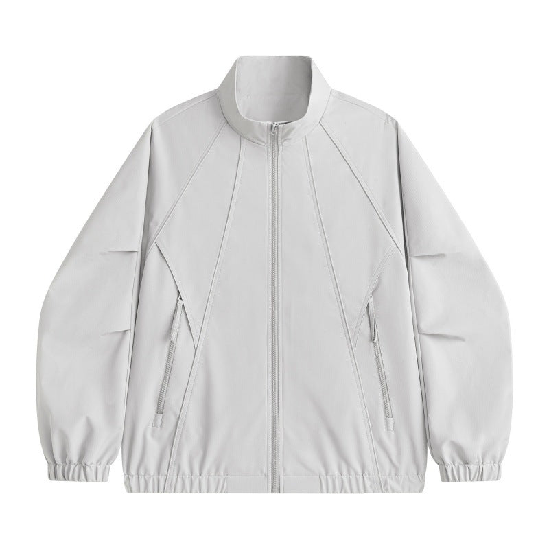 Herren Technische Oversize-Softshell-Trainingsjacke mit Stehkragen, ergonomischen Teilungsnähten & wasserabweisender Beschichtung Drune