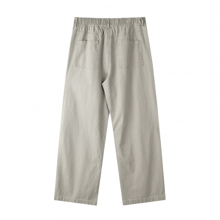 Damen Weite Highwaist-Culotte-Hose mit elastischem Bund und geradem Bein Drune