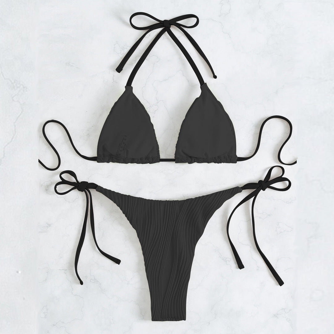 Damen Triangel-Bikini-Set mit eleganter Rüschendetail Drune