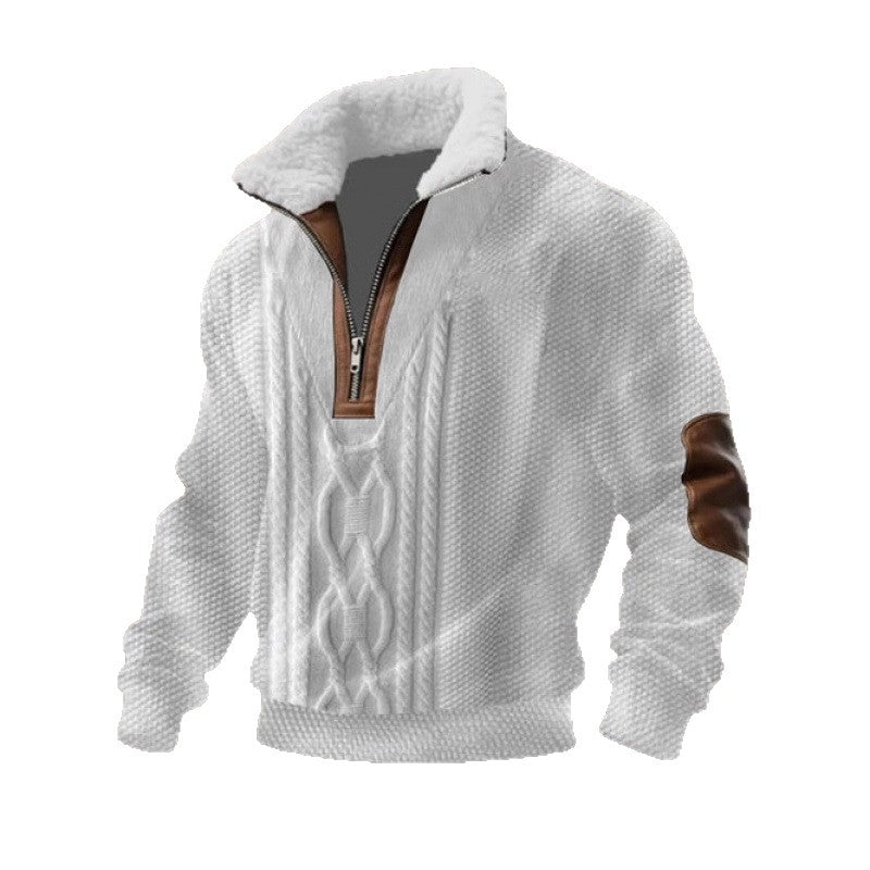 Herren Urbaner Fleece Pullover mit Baum-Motiv Drune