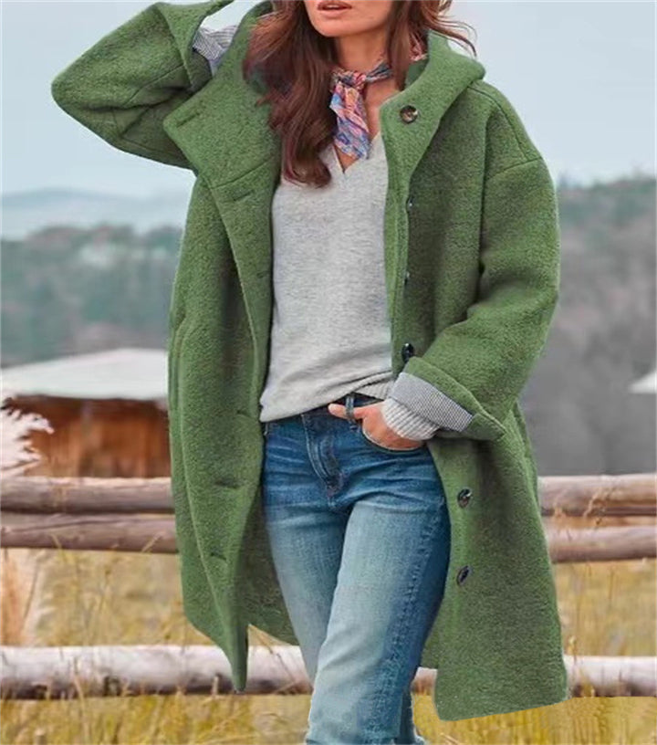 Damen Oversized Wollmantel Drune
