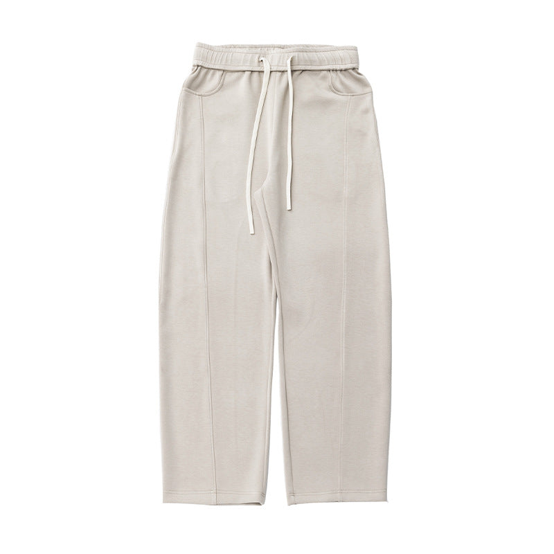 Damen Relaxed-Fit Sweatpants mit Ziernähten, hohem Elastikbund und Kordelzug Drune