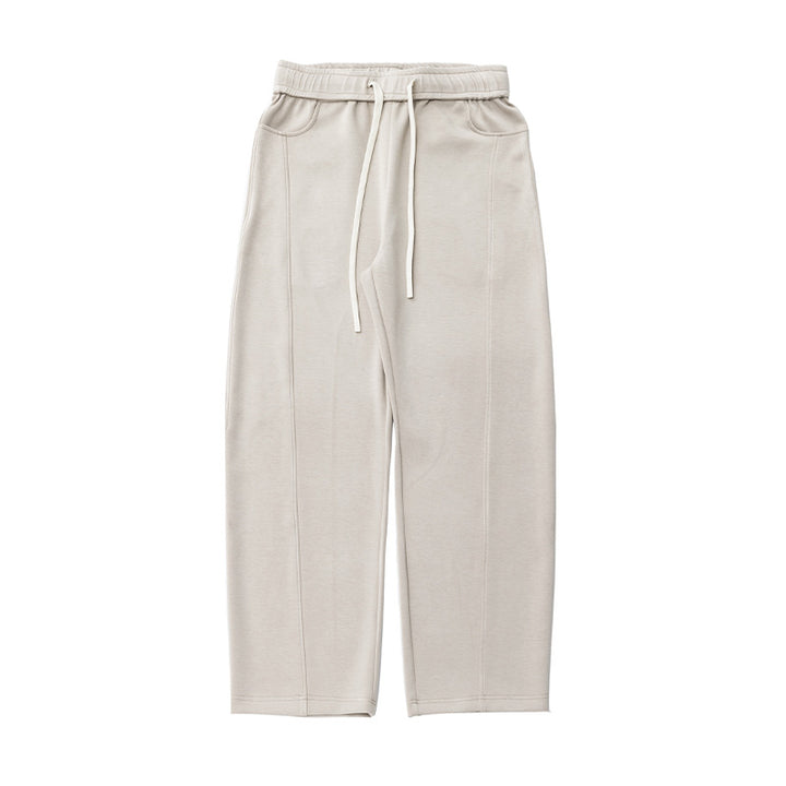 Damen Relaxed-Fit Sweatpants mit Ziernähten, hohem Elastikbund und Kordelzug Drune
