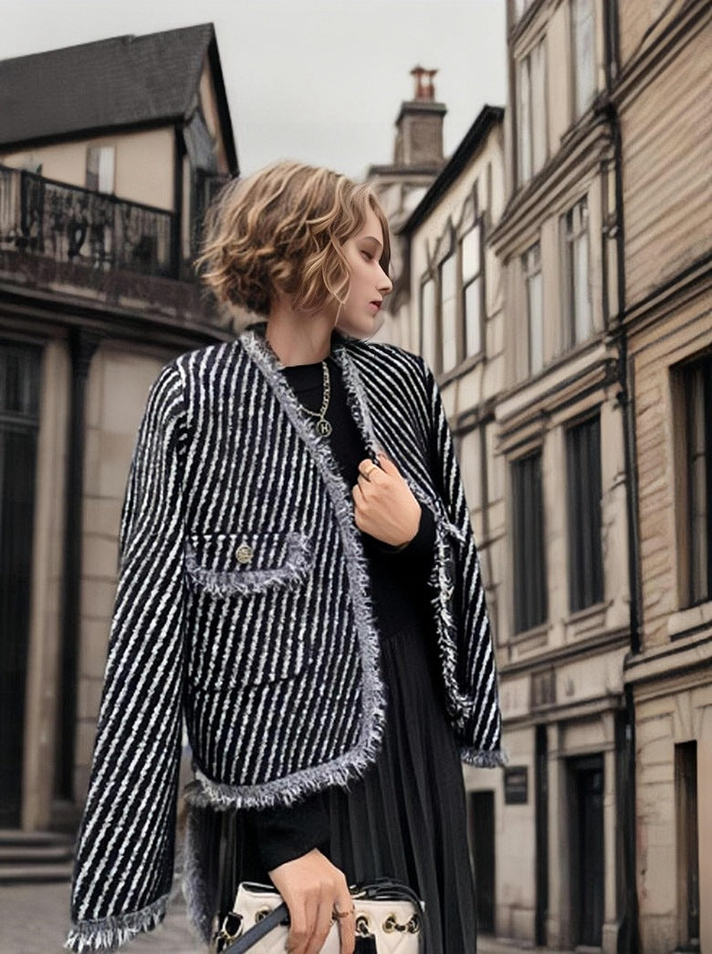 Damen Strickjacke mit Struktur und eleganten Knopfdetails Drune