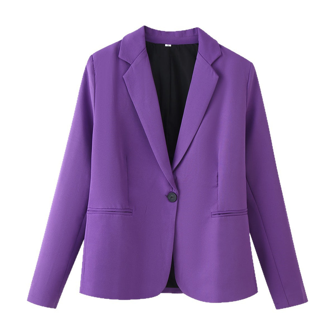 Damen Ein-Knopf Blazer mit Reverskragen und schlanker Silhouette Drune