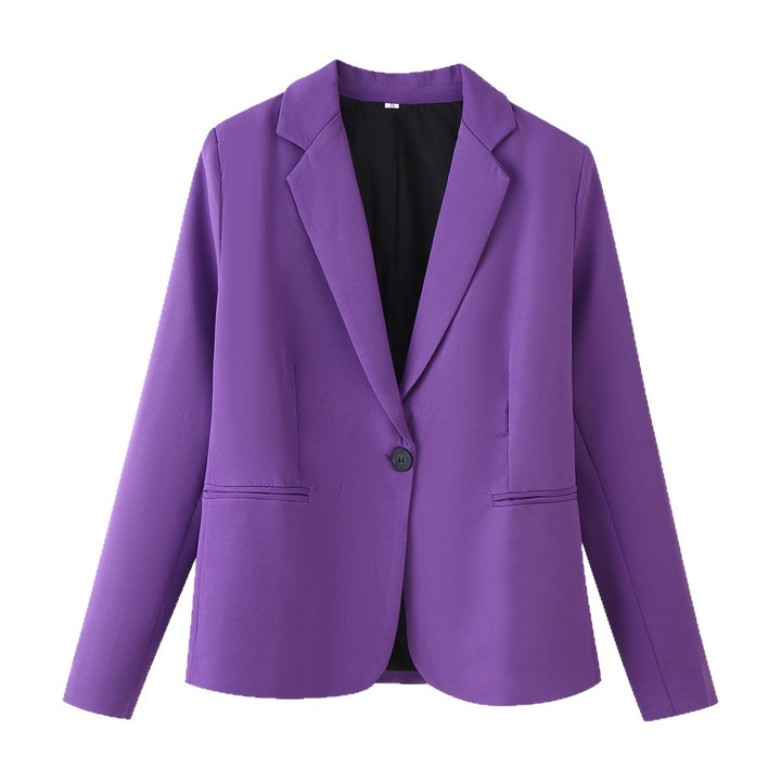 Damen Ein-Knopf Blazer mit Reverskragen und schlanker Silhouette Drune