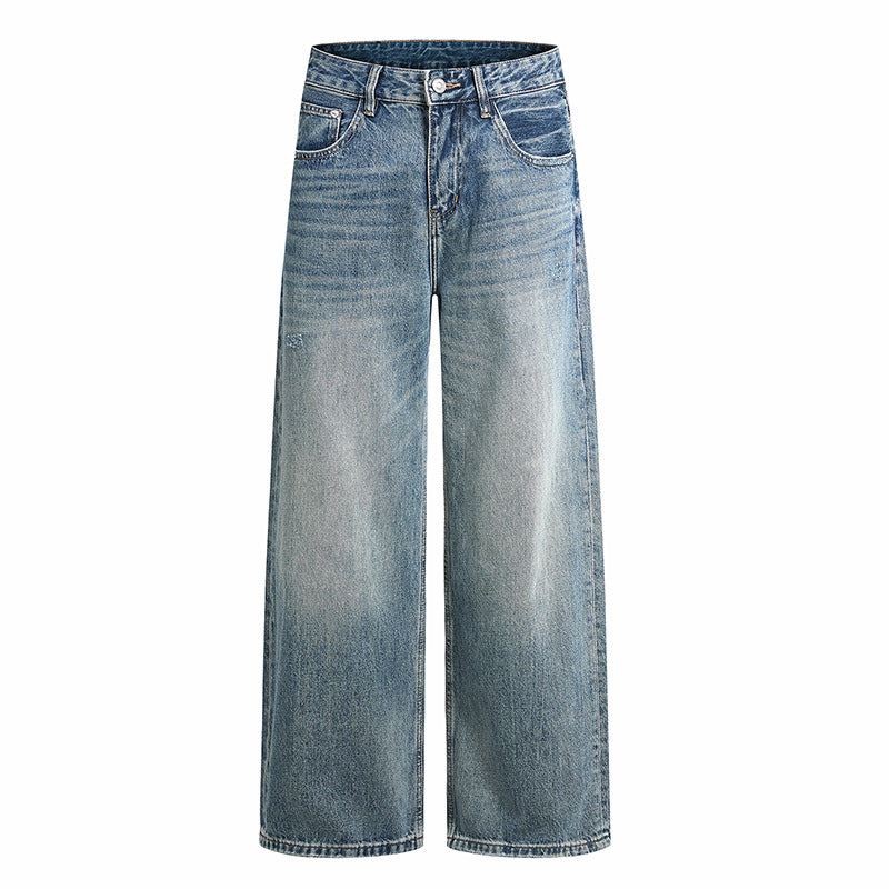 Damen Weite High‑Waist Jeans aus Vintage‑Denim Drune