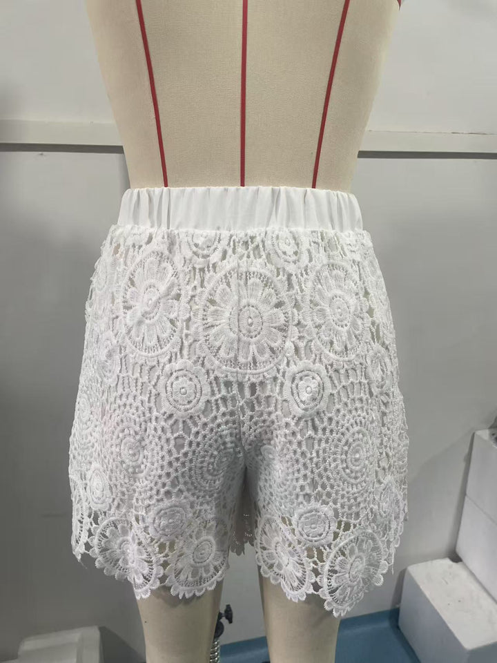 Damen Spitzenshorts mit elastischem Bund Drune