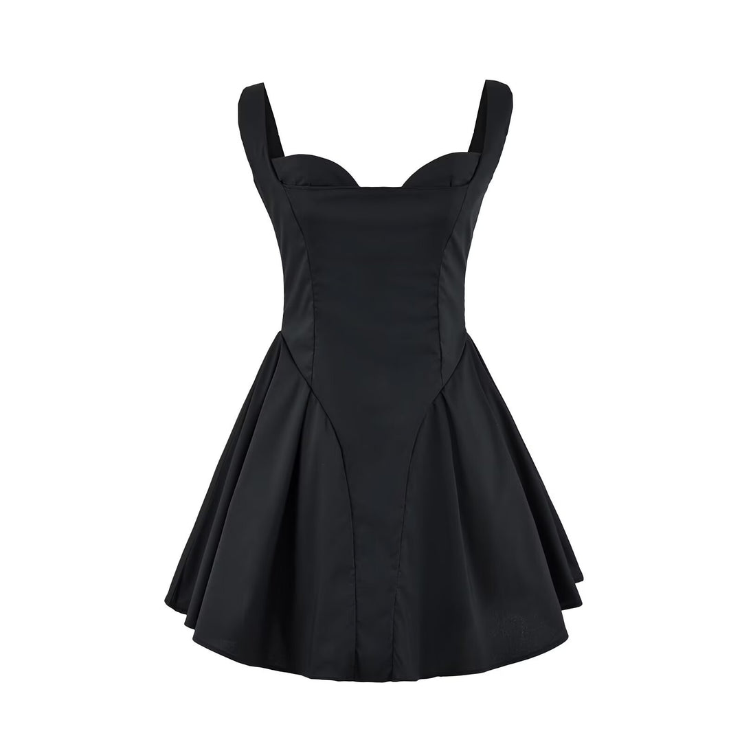 Damen verspieltes A-Linien Kleid Drune