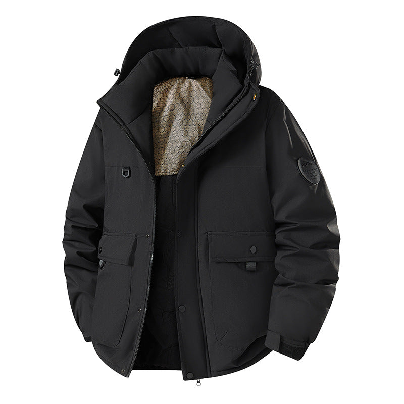 Herren Isolierter Urban-Parka mit Stehkragen und verdeckter Kapuze Drune