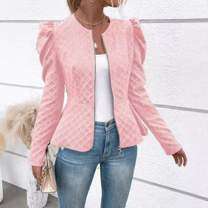 Damen modischer Blazer mit Puffärmeln Drune