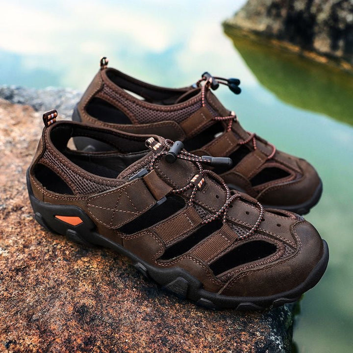 Herren Sportliche Sandalen mit atmungsaktiver Oberflächenstruktur und rutschfester Sohle Drune