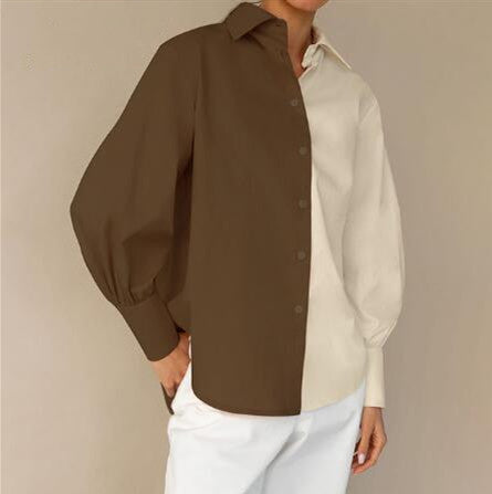 Damen Stylische Knopfleistenbluse Drune