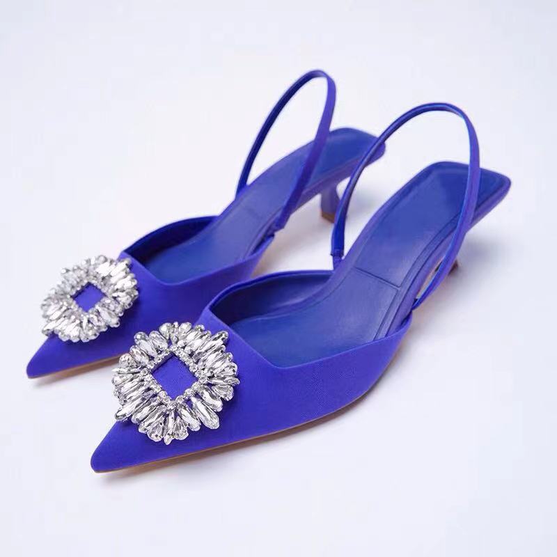 Damen Slingback-Pantoletten mit funkelndem Schmuckdetail und elegantem Design Drune
