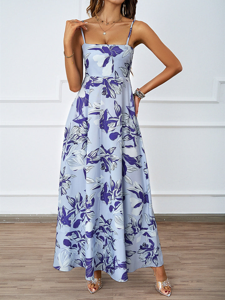 Damen Maxikleid mit modernem graphischem Druck und lockerer Passform Drune