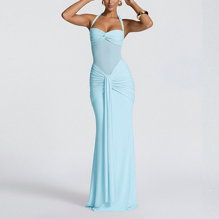 Damen Glamouröses Abendkleid mit raffinierten Falten und tailliertem Schnitt Drune