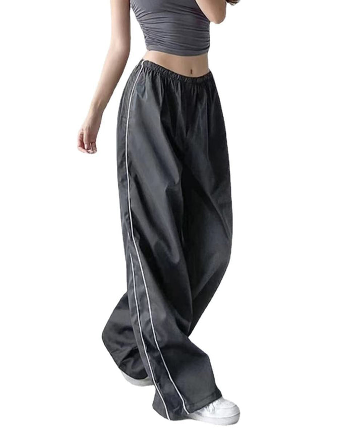 Damen Sporthose mit weitem Bein und elastischem Bund