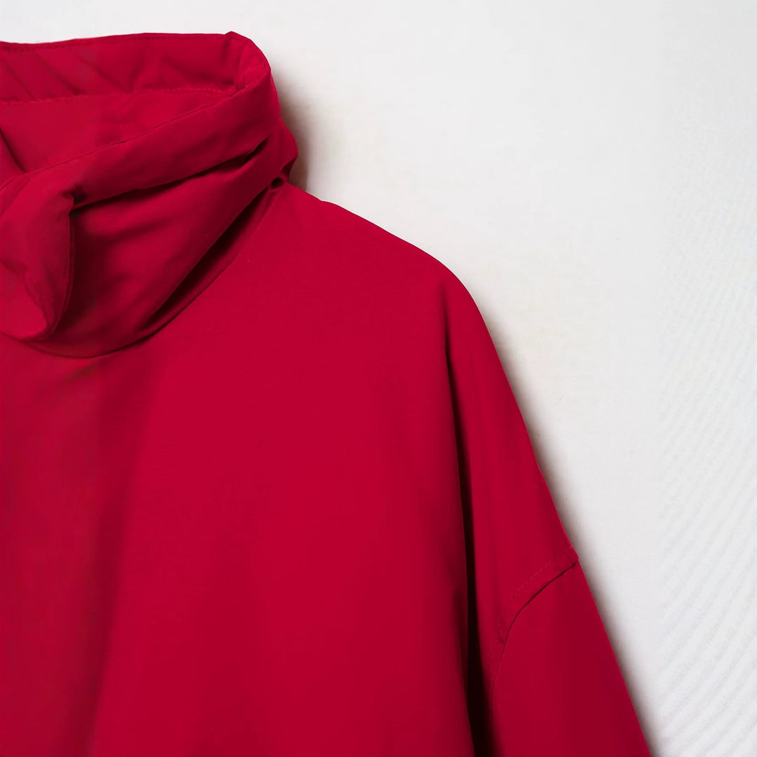 Damen Kurzer Blouson mit hohem Stehkragen, Kordelzug und elastischem Saum Drune