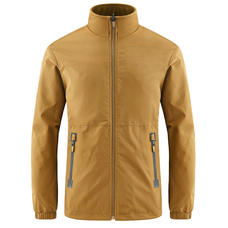 Herren Softshelljacke mit hohem Stehkragen und wasserabweisender Oberfläche Drune