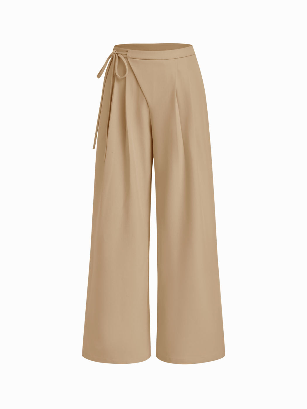 Damen Weite Nadelstreifen-Hose mit Wickel-Taille Drune