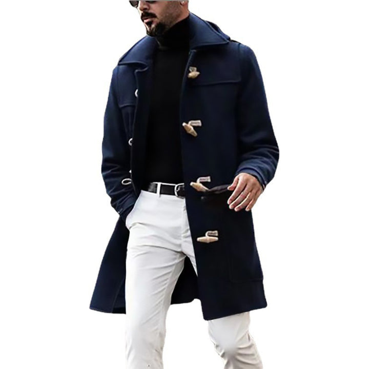 Herren eleganter Dufflecoat mit hochwertigen Details und traditionellem Design Drune