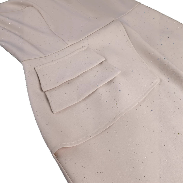 Damen elegantes Kleid mit raffinierten Drapierungen Drune